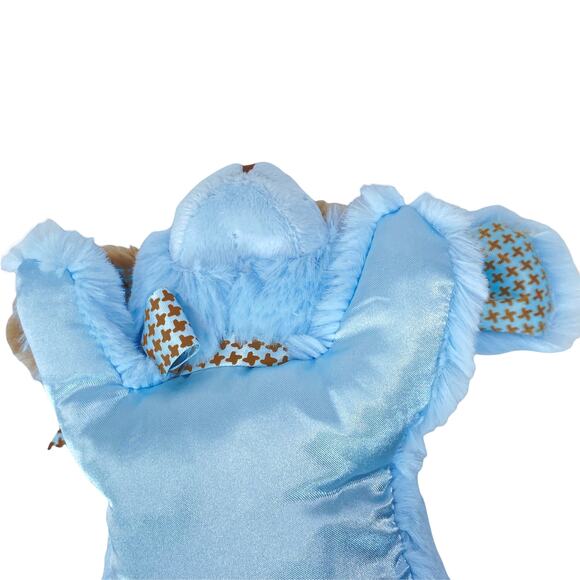 Bearington Baby Collection Relaxed Blue Rattle Dog Plush 8" Stuffed Animal Toy - Picture 8 of 11